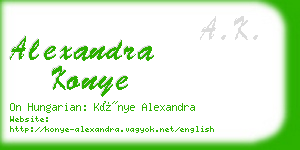 alexandra konye business card